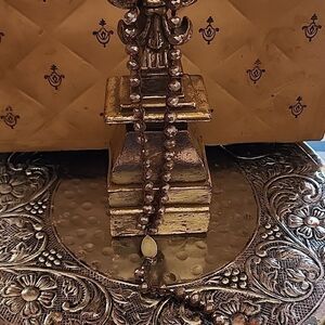 An Old Soul Faceted Bead Druzy Y Necklace with Anchor